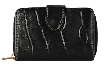 Mulberry Trifold Wallet, &pound;130, Accessories, Black, Leather, Front view